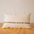 Minimalist Hand Embroidered Pillow - Multi Color Band, Natural