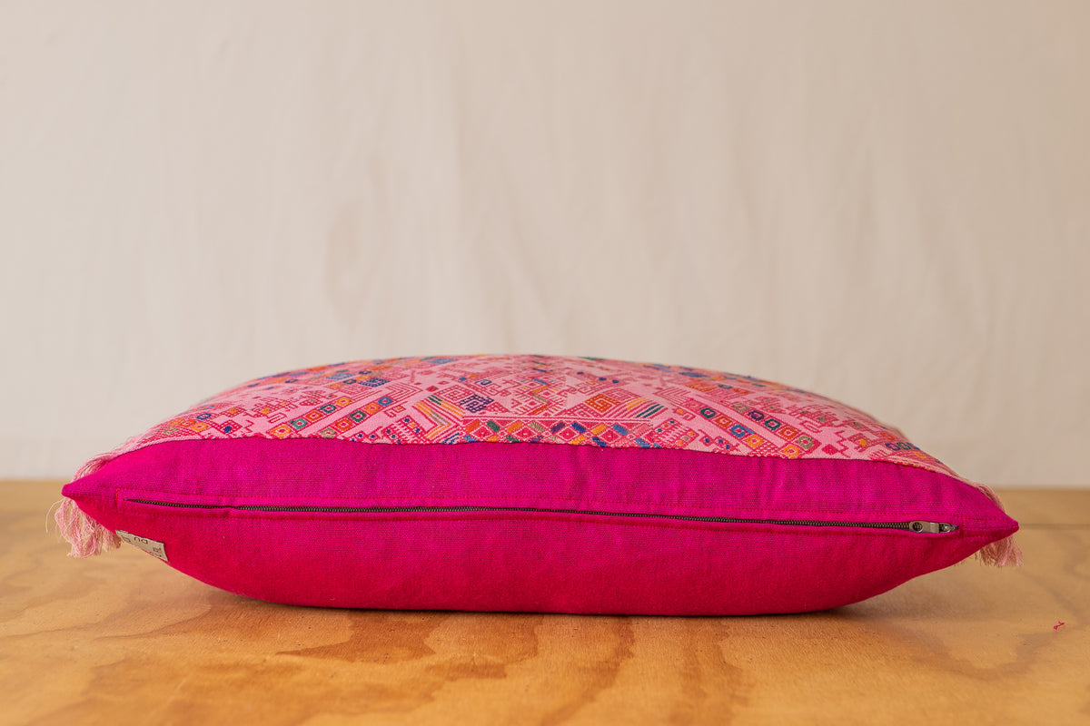 Hand Embroidered Huipiles Pillow- 1/10