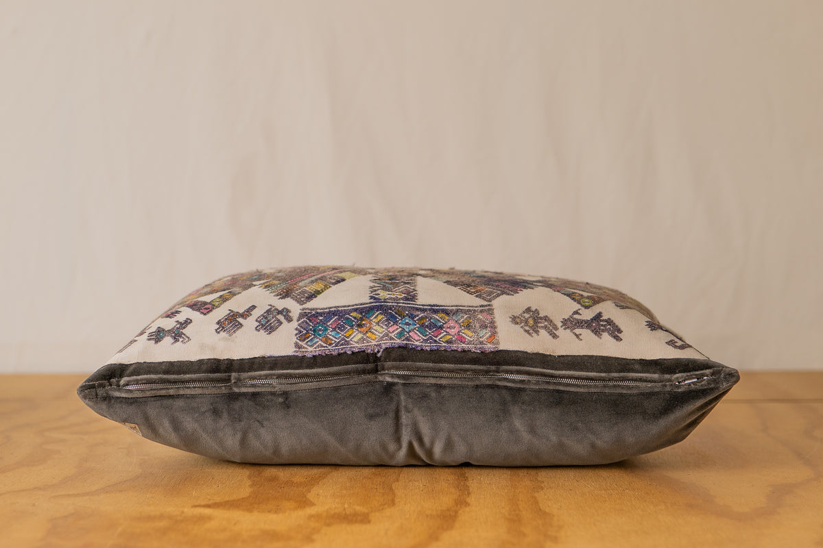 Hand Embroidered Huipiles Pillow- 3/10