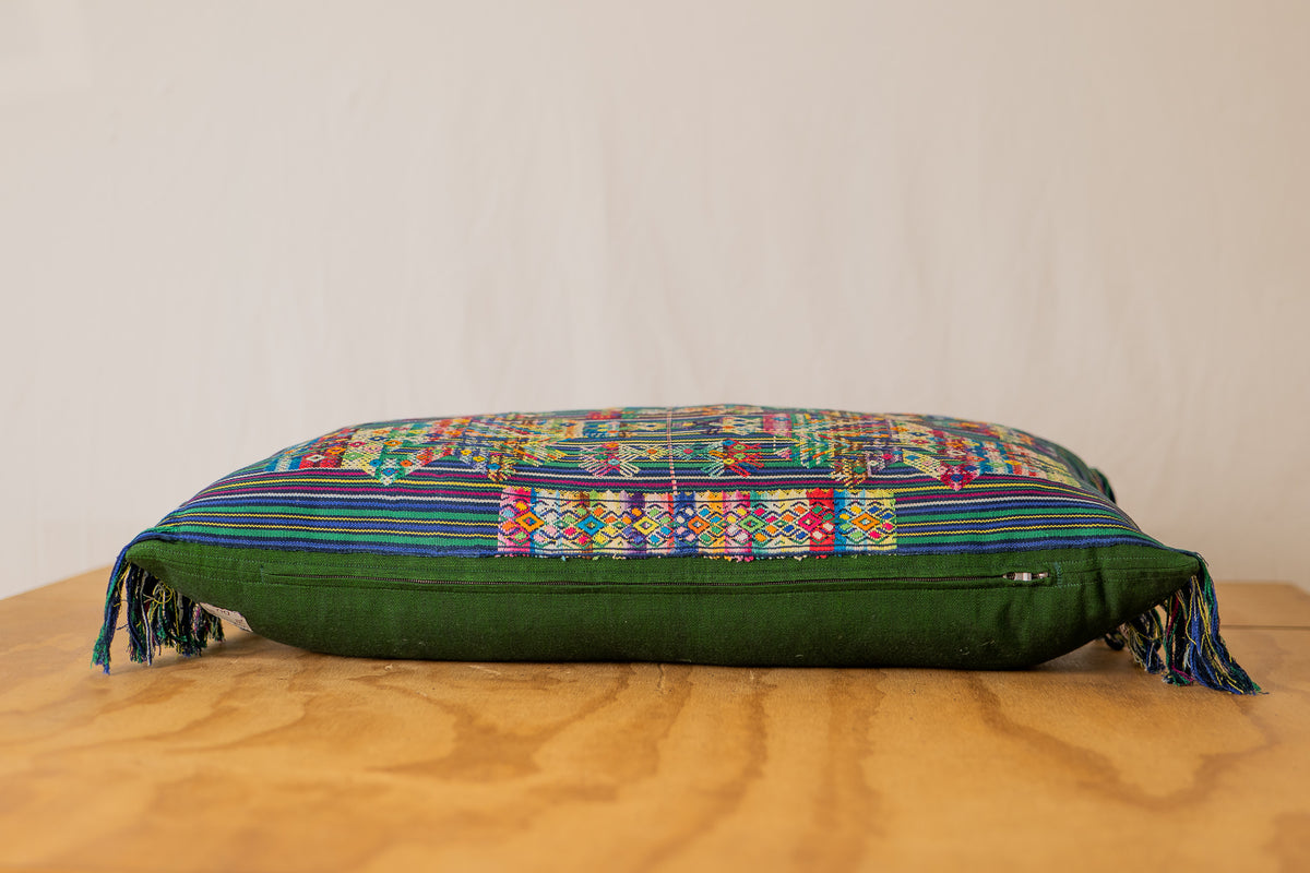 Hand Embroidered Huipiles Pillow- 8/10