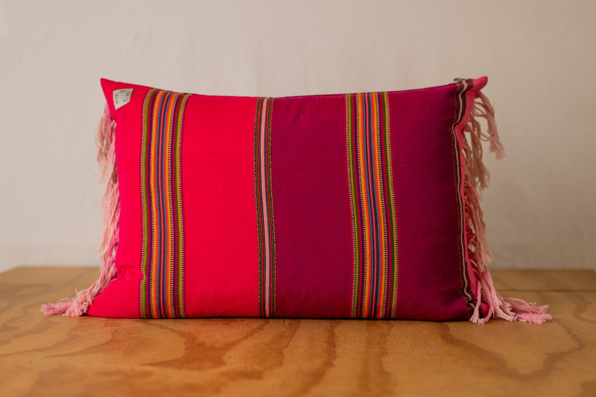 Hand Embroidered Huipiles Pillow- 9/10