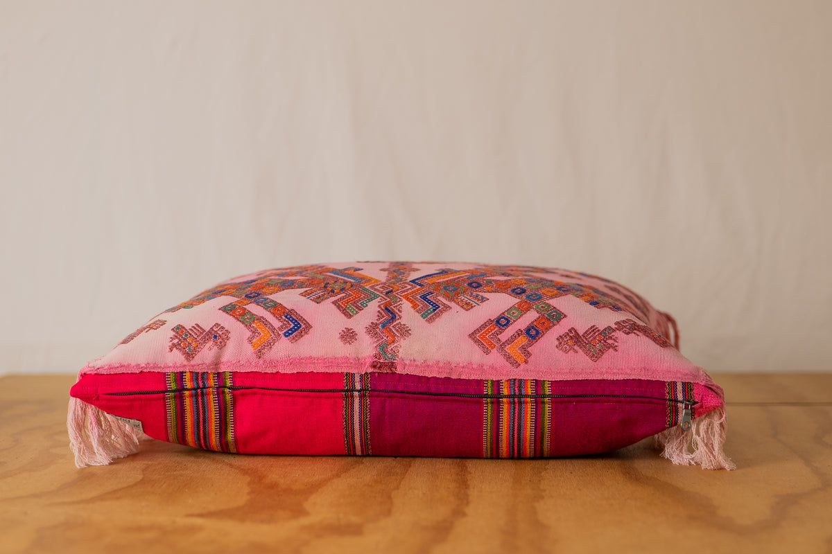 Hand Embroidered Huipiles Pillow- 9/10