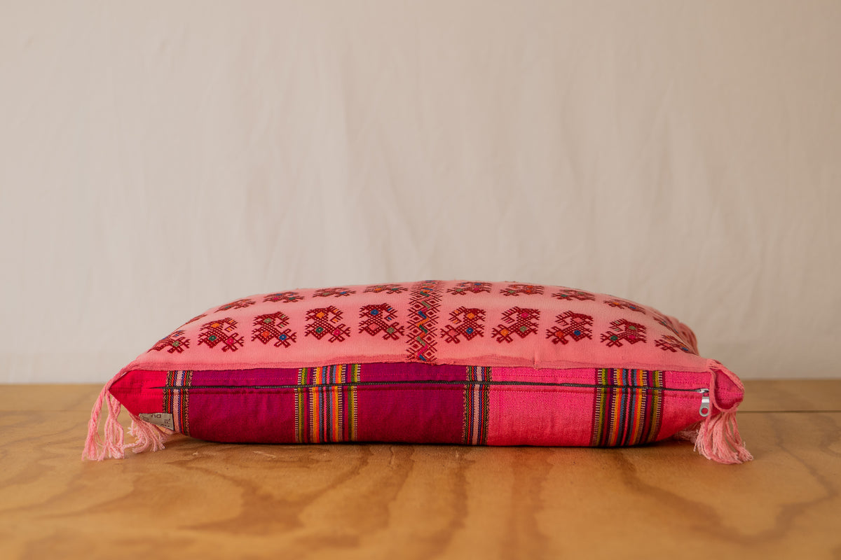 Hand Embroidered Huipiles Pillow- 10/10