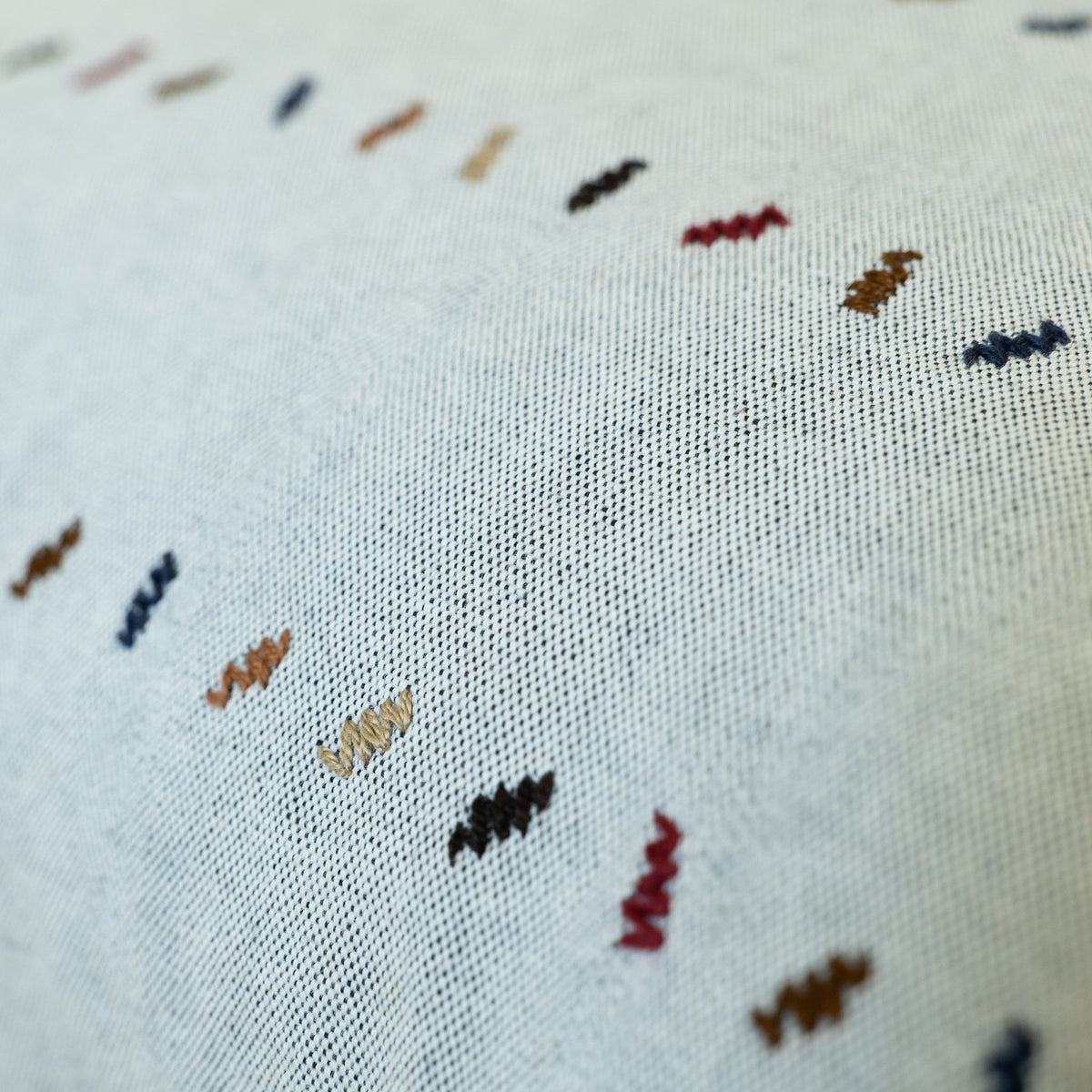 Minimalist Hand Embroidered Pillow - Confetti, Grey
