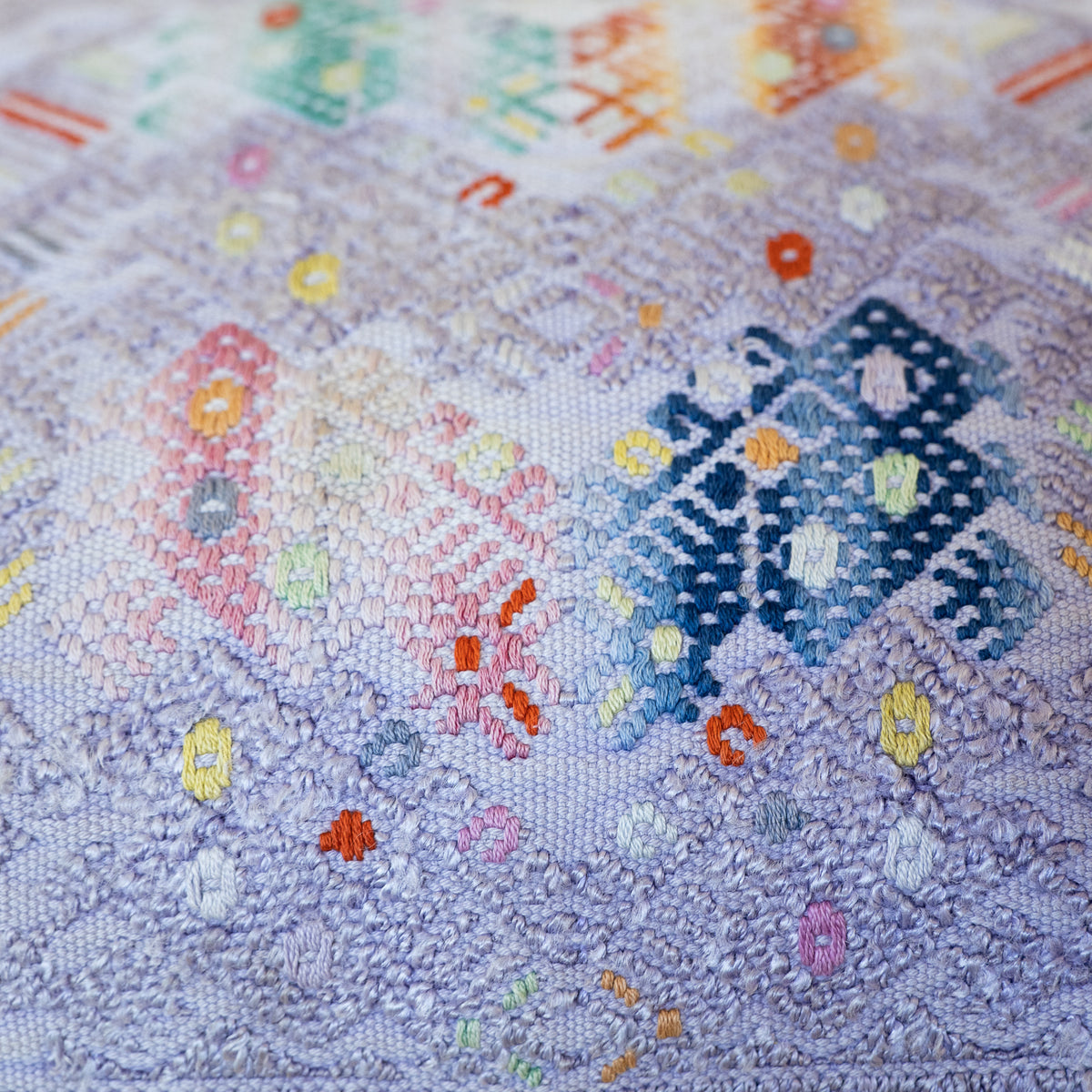 Hand Embroidered Huipiles Pillow- 2/10