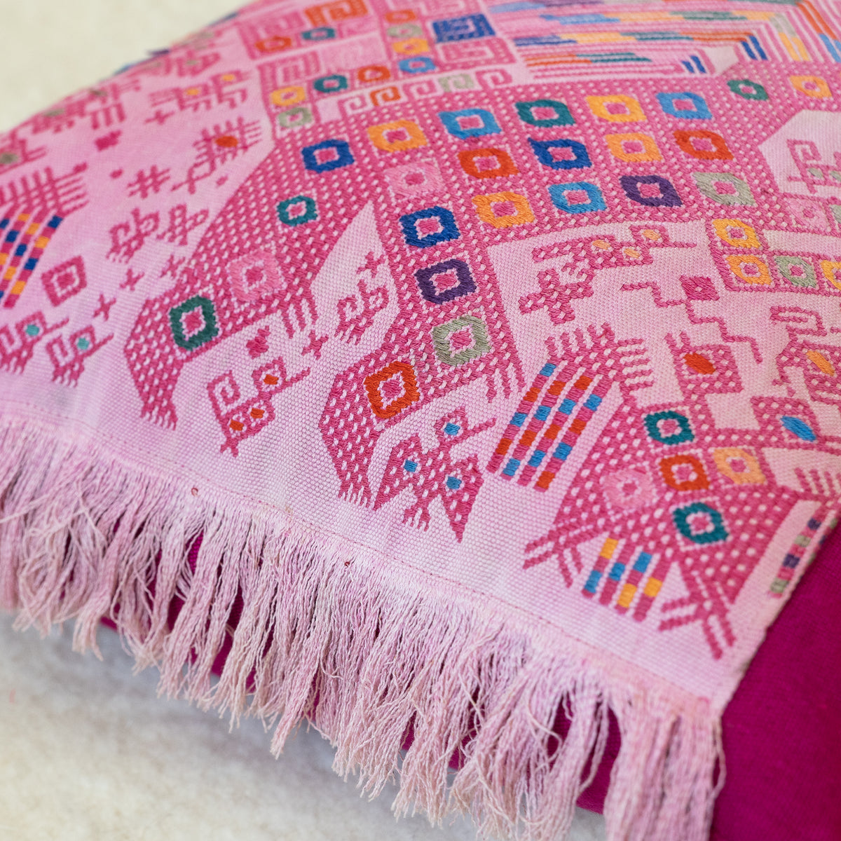 Hand Embroidered Huipiles Pillow- 1/10