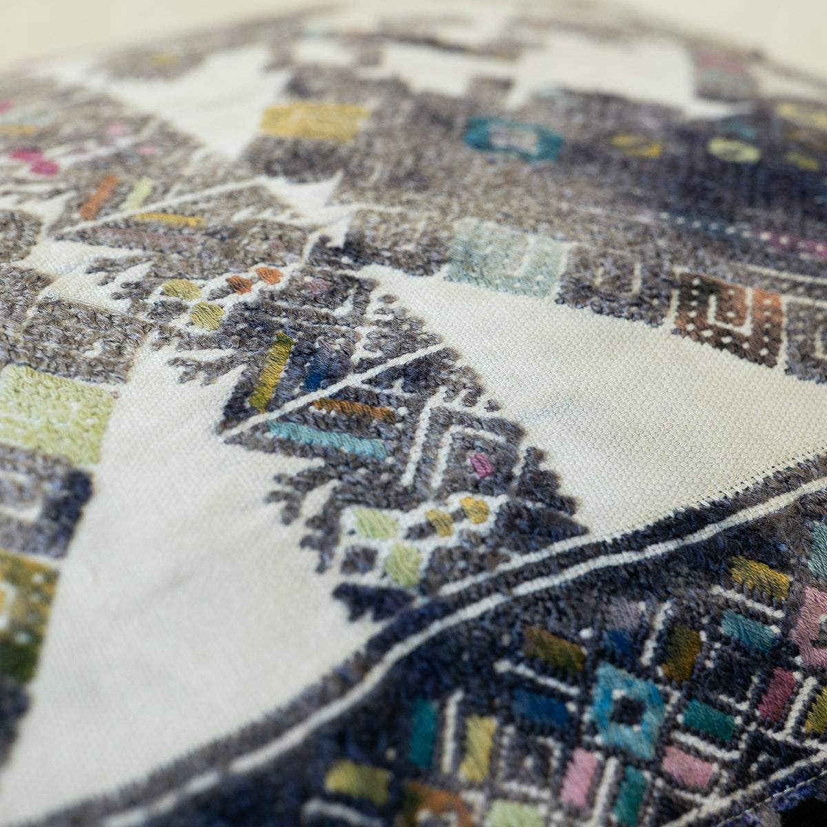 Hand Embroidered Huipiles Pillow- 3/10