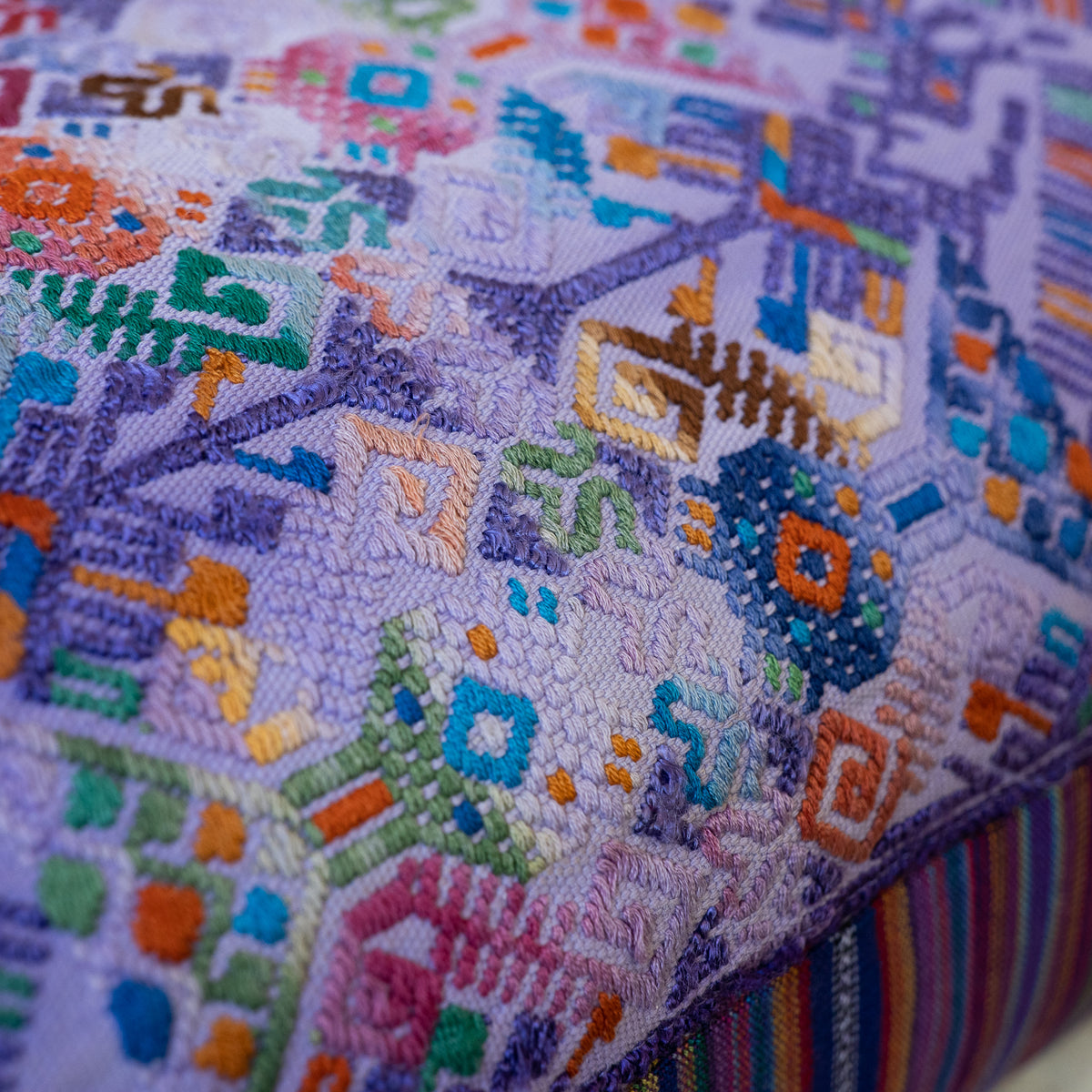 Hand Embroidered Huipiles Pillow- 7/10