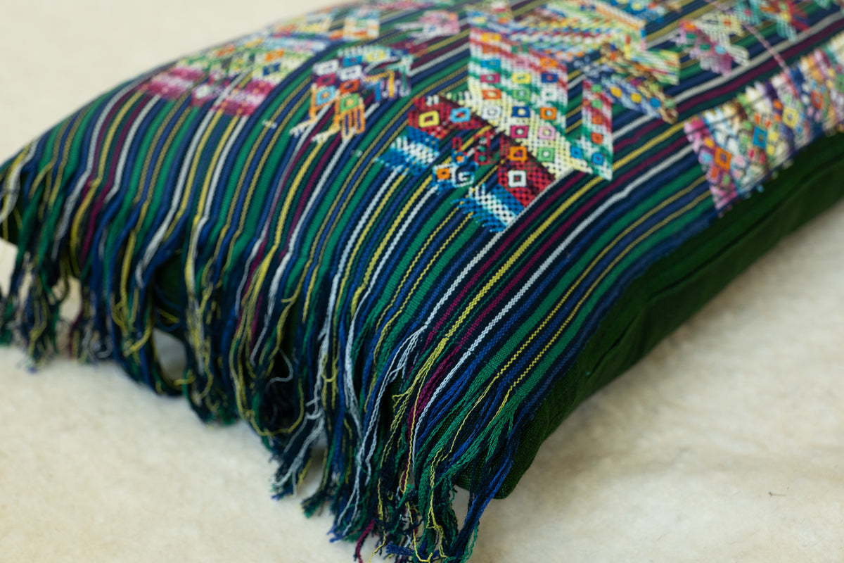 Hand Embroidered Huipiles Pillow- 8/10
