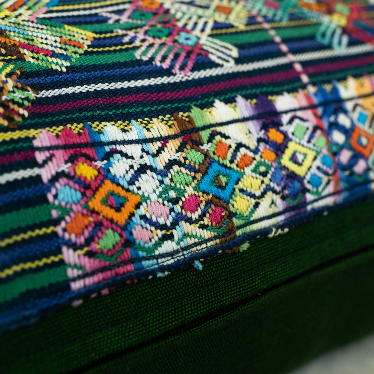 Hand Embroidered Huipiles Pillow- 8/10