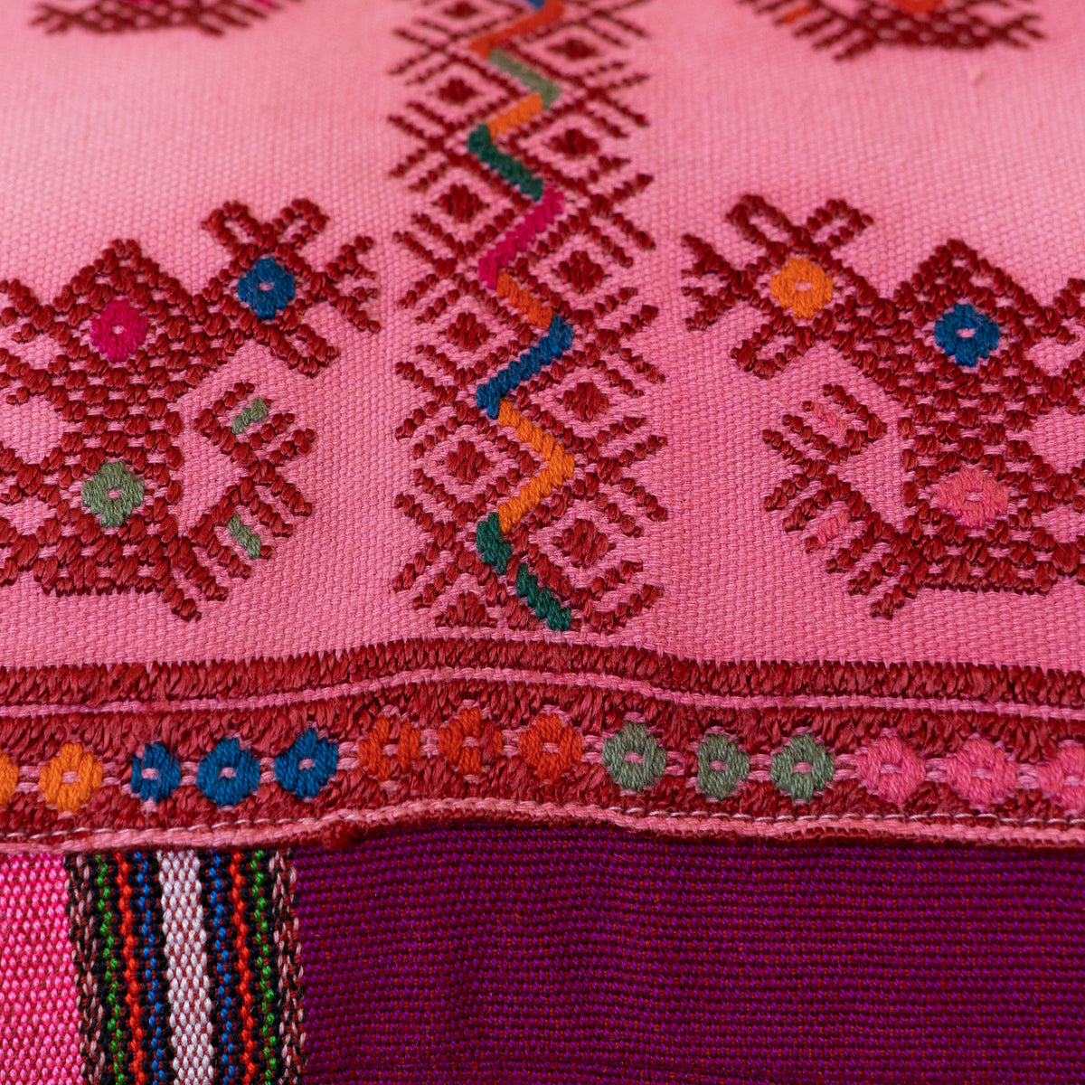 Hand Embroidered Huipiles Pillow- 10/10